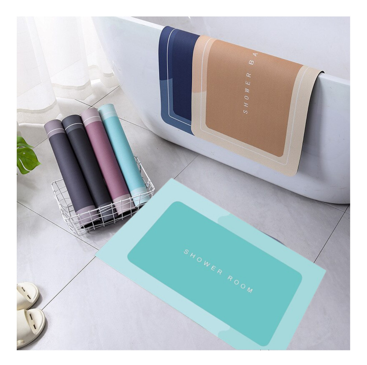 Miniatura 5 de Tapete de Baño Absorbente Cuadrado